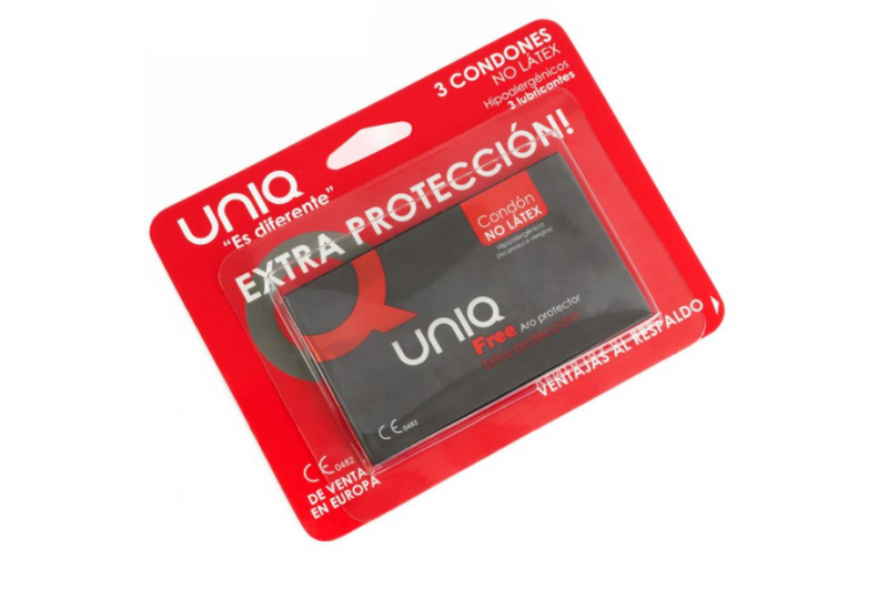 uniq free aro protector preservativo sin latex 3uds