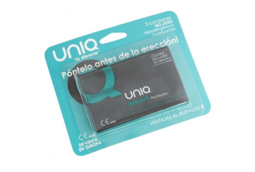 uniq smart pre erección preservativo sin latex 3uds