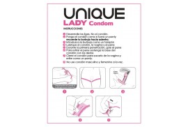 unique condom femenino con liguero sin latex 3uds
