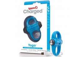 screaming o anillo vibrador recargable yoga azul