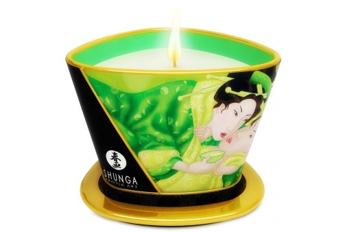 shunga mini caress by candelight vela masaje té verde 170ml