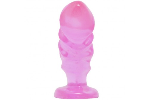 baile plug anal unisex con ventosa rosa