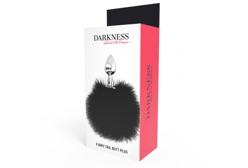 darkness extra buttplug anal con cola negro 7cm
