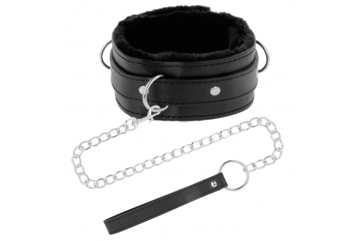 darkness collar confortable de postura con cadena leather