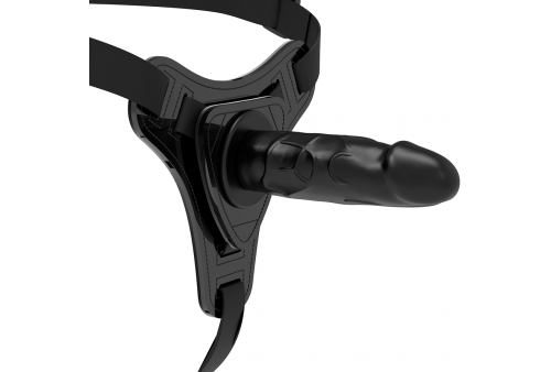 fetish submissive arnés silicona negro realistic 16cm