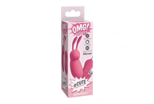 omg cute rabbit vibrador potente rosa usb