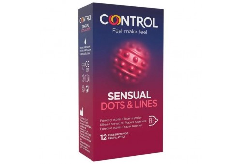 control sensual dots lines puntos y estrias 12 uds