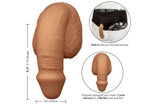 packing penis pene de silicona 1275cm caramelo