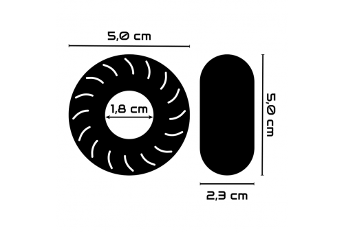 powering super flexible y resistente anillo pene 5cm pr08 negro