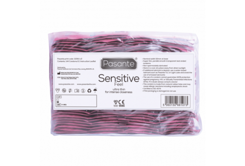 pasante preservativos sensitive ultrafino 144 unidades