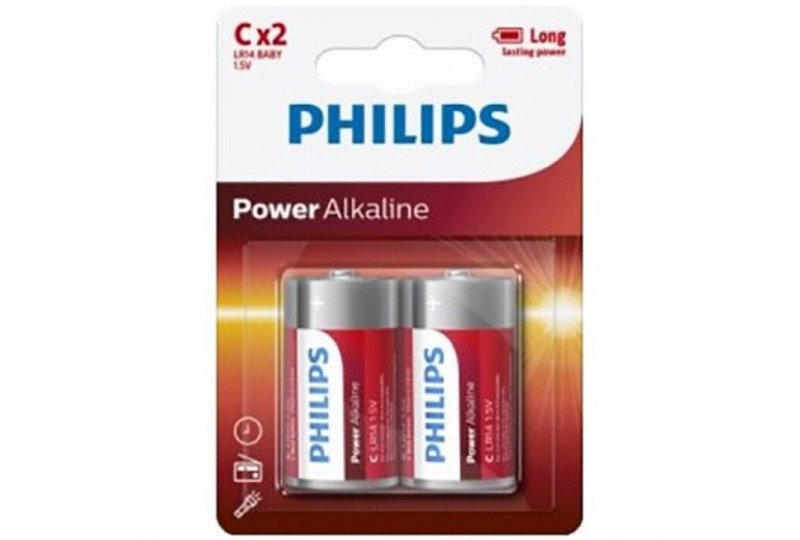 philips power alkaline pila c lr14 blister2