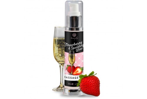 secretplay aceite masaje fresas cava 50 ml
