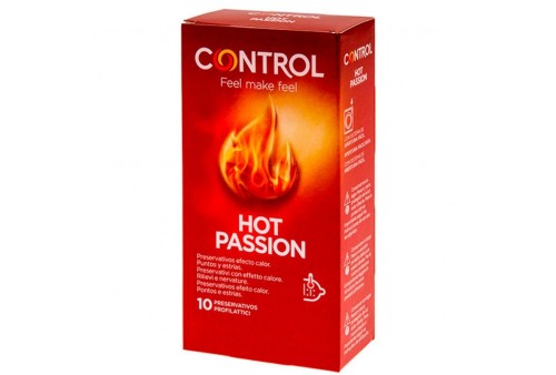 control hot passion preservativos efecto calor 10 unidades