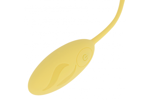oh mama huevo vibrador texturado 10 modos amarillo
