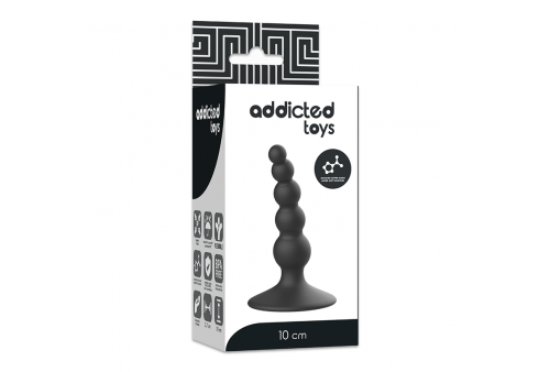 addicted toys anal sexual plug 10cm negro