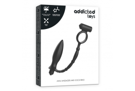 addicted toys plug anal con anillo vibrador