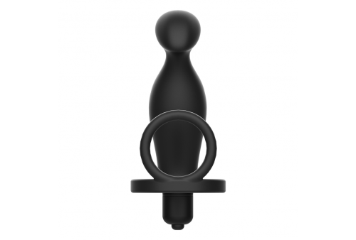 addicted toys plug anal con anillo silicona negro