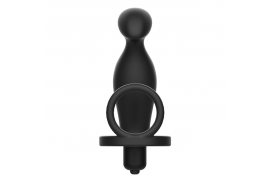 addicted toys plug anal con anillo silicona negro