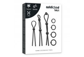 addicted toys kit de 7 anillas silicona flexible