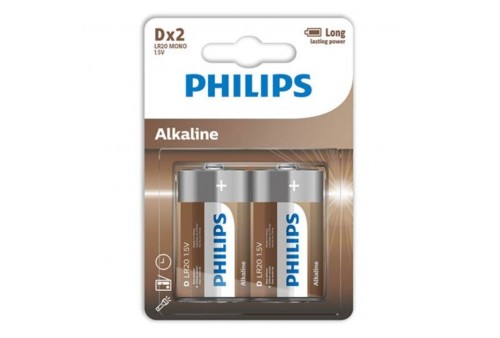 philips alkaline pila d lr20 blister2