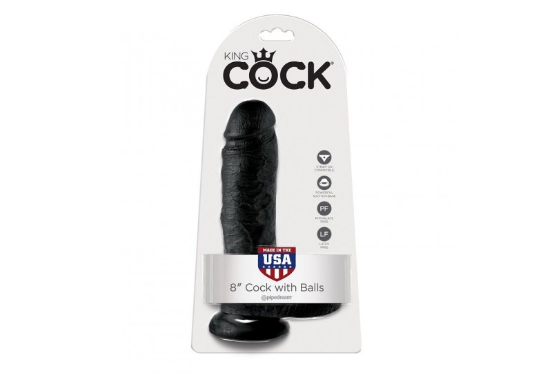 king cock 8 pene realistico negro 203cm