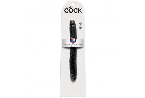 king cock dildo doble negro 30 cm