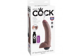 king cock pene realistico eyaculador marron 2286cm