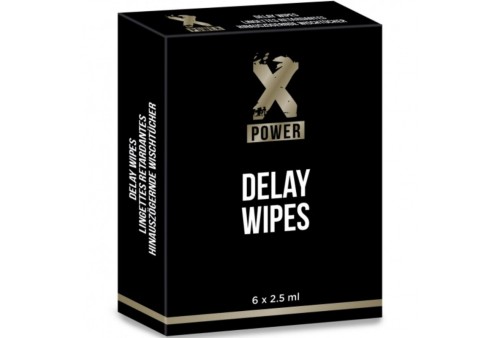 xpower delay wipes toallitas retardantes 6 unidades
