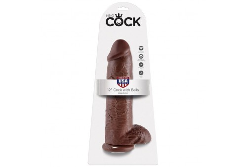 king cock 12 pene realistico marron 3048 cm