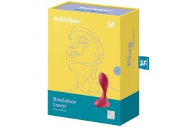 satisfyer backdoor lover plug anal vibrador rojo