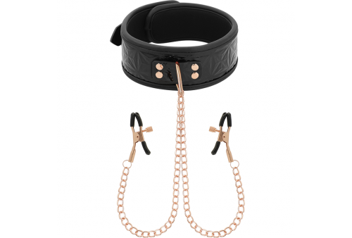 begme black edition collar con cadenas y pinzas pezones