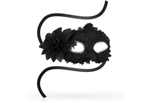 ohmama masks antizaz estilo veneciano flor lateral negra