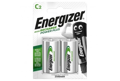 energizer power plus pila recargable hr14 c 2500mah blister2