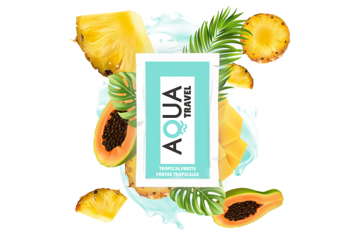 aqua travel lubricante base agua sabor frutas tropicales 6 ml