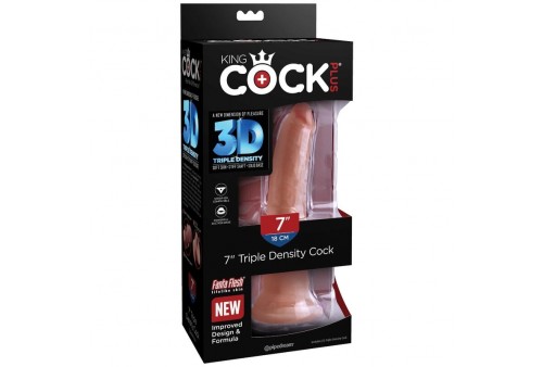 king cock plus dildo 3d triple densidad 18 cm
