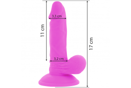 diversia dildo flexible con vibracion 17 cm lila