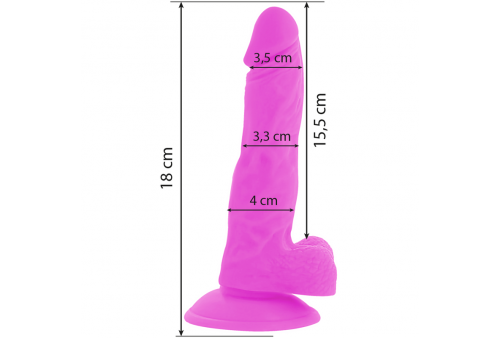 diversia dildo flexible con vibración 18 cm lila