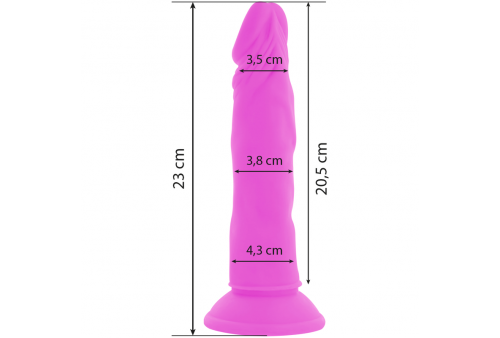 diversia dildo flexible con vibracion 23 cm lila