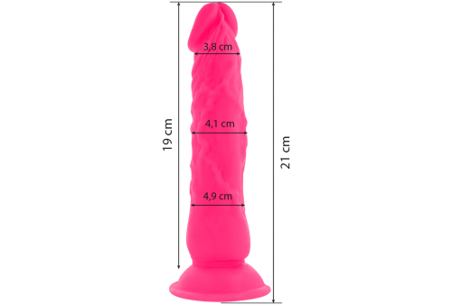 diversia dildo flexible con vibracion 21 cm rosa
