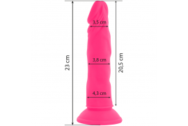 diversia dildo flexible con vibracion 23 cm pink