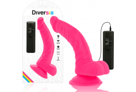diversia dildo flexible con vibracion 215 cm rosa