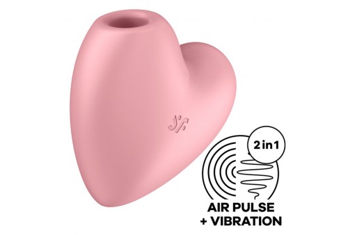 satisfyer cutie heart estimulador y vibrador rosa