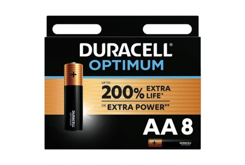 duracell optimum 200 pila alcalina aa lr6 blister8