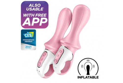 satisfyer air pump booty 5 vibrador anal inflable rosa