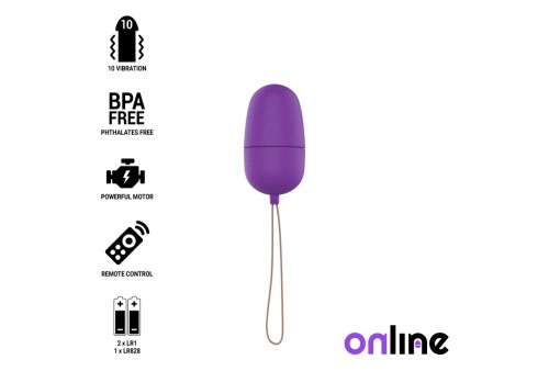 online huevo vibrador con mando control remoto lila