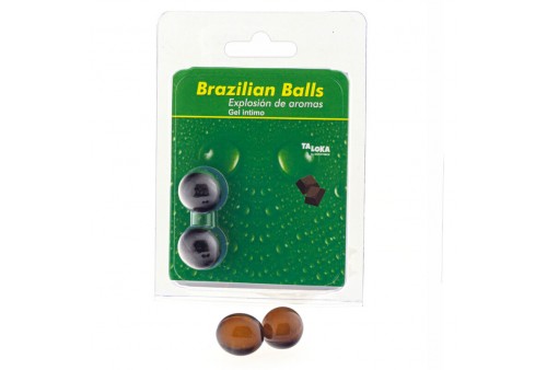 taloka brazilian balls gel íntimo chocolate 2 bolas
