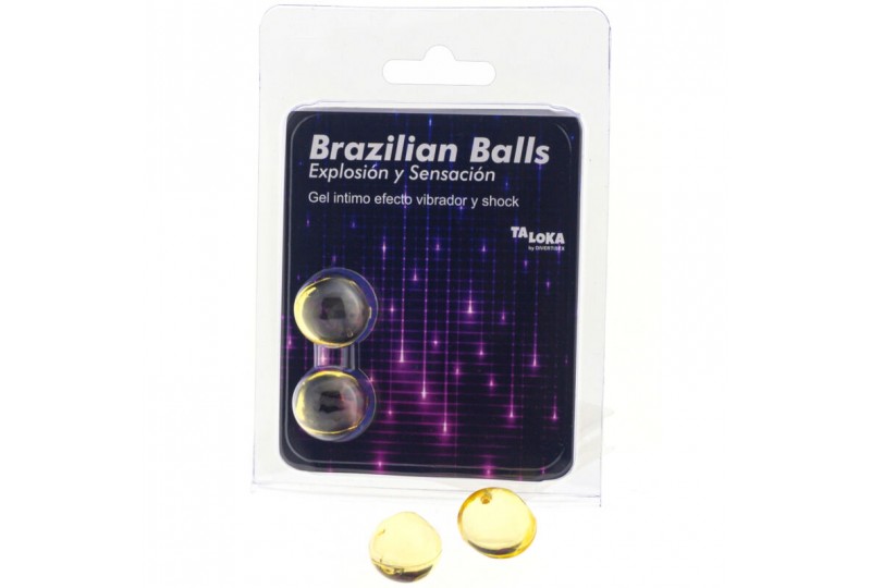 taloka brazilian balls gel excitante efecto vibración y shock 2 bolas