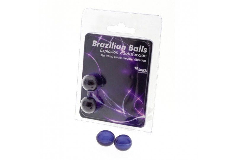 taloka brazilian balls gel excitante efecto vibración eléctrica 2 bolas