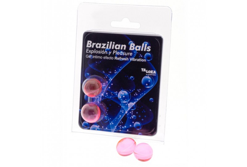 taloka brazilian balls gel excitante efecto vibración refrescante 2 bolas