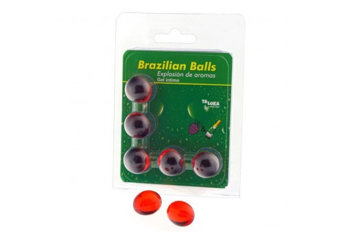 taloka brazilian balls gel íntimo fresas champán 5 bolas